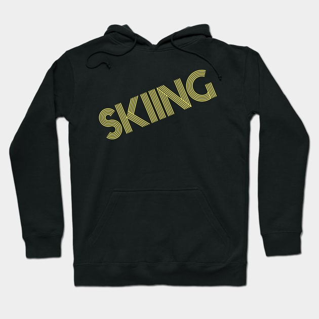 Skiing Fanatic Bold Workout Design Hoodie by teesbyfifi